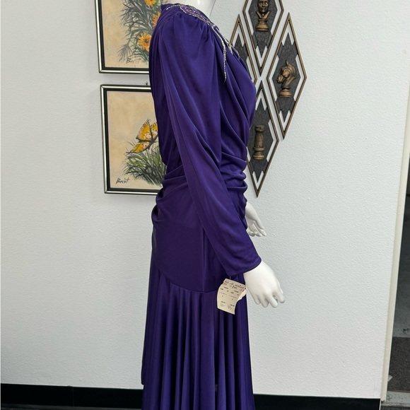 NWT Dead Stock Abby Kent Purple Cocktail Dress With Sequin Embellishment - Picture 5 of 10